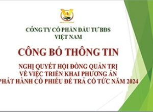 NGHỊ QUYẾT HỘI ĐỒNG QUẢN TRỊ VỀ VIỆC TRIỂN KHAI PHƯƠNG ÁN PHÁT HÀNH CỔ PHIẾU ĐỂ TRẢ CỔ TỨC NĂM 2024