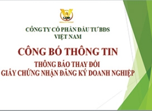 THÔNG BÁO THAY ĐỔI GIẤY CHỨNG NHẬN ĐĂNG KÝ DOANH NGHIỆP